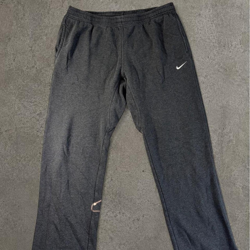 Nike Mens Baggy Single Swoosh Sweatpants Gray XXL Y2K Fleece Joggers